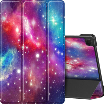 277122 - EASYACC Mbrojtëse për Samsung Galaxy Tab A9+/A9 Plus 11 inç 2023, prej lëkure PU ultra e hollë me funksion zgjimi/gjumi automatik - Purple Star