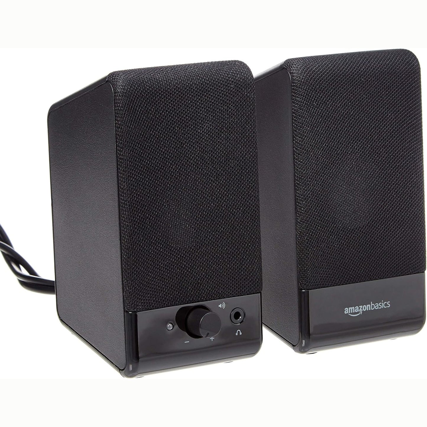 273975 - AMAZON BASICS Altoparlantë kompjuteri për PC desktop ose laptop, USB, të zinj, 7.1 x 8.1 x 13.4 cm