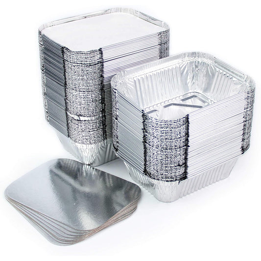 138132 - MIAMEX Enë Metalike me Kapak për Transport, Ngrirje dhe Gatim Ushqimi 250 ml, 1 Ndarje - Pako me 100 Copë