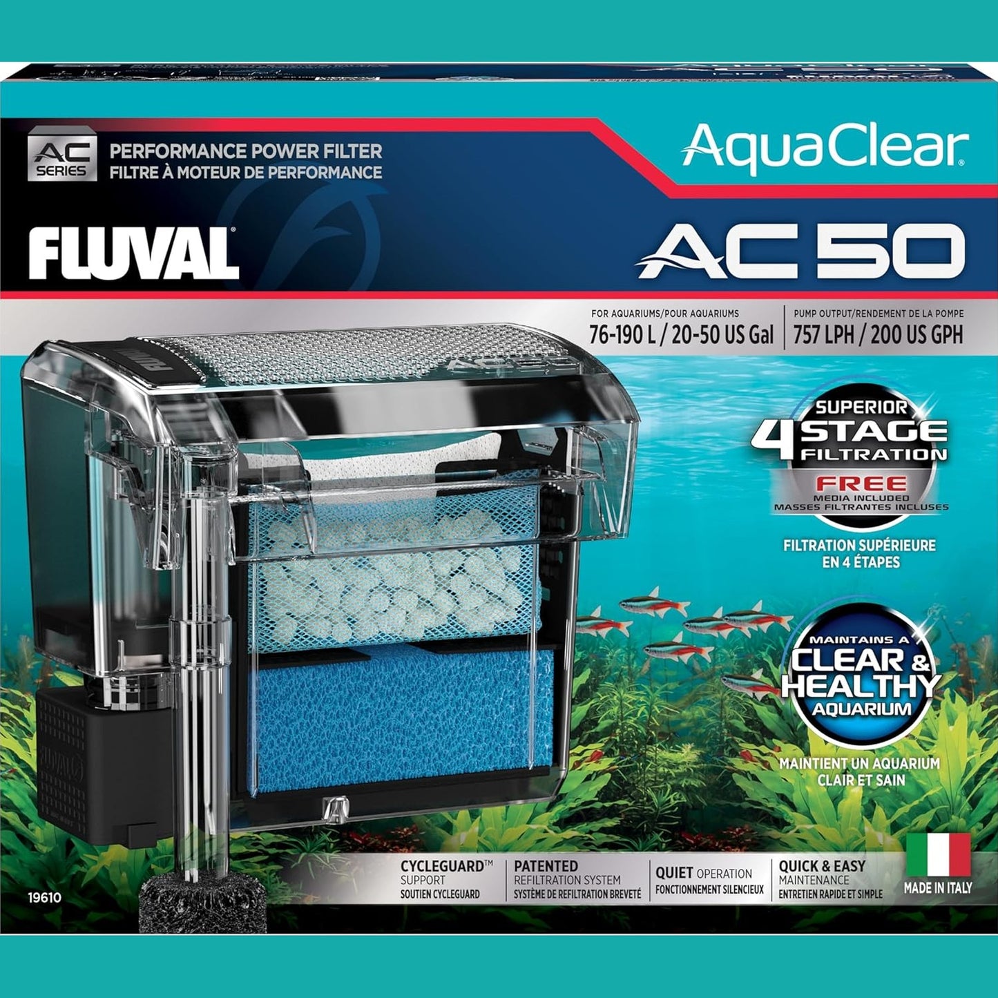 221692 - Fluval Filtër varës për akuarium AquaClear AC50, 757 lph