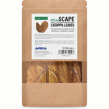 229600 - ARKA Gjethe Bajamesh Indiane për Akuarium 10 copë (20–27 cm) Kujdes Natyral për Ujërat e Ëmbël