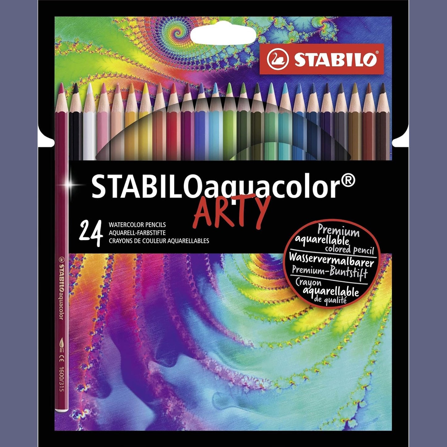 277139 - STABILO Aquacolor Arty - Kuti Kartoni x 24 Lapsa me Bojëra Akuarel - Gama Arty