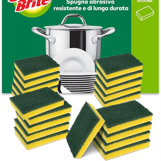 253529 - SCOTCH-BRITE Sfungjer fërkimi klasik për punë të rëndë, 19 copë, Sfungjer i qëndrueshëm për yndyrën dhe ushqimin e djegur