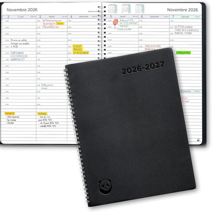 320651 - SMARTPANDA Planifikues 2026-2027 - Planifikues Javor - Thjeshtësia Frymëzon Produktivitet - Kopertinë e Butë, Intervale 30-Minutëshe - Korrik 2026 - Gusht 2027 - A4, në frëngjisht