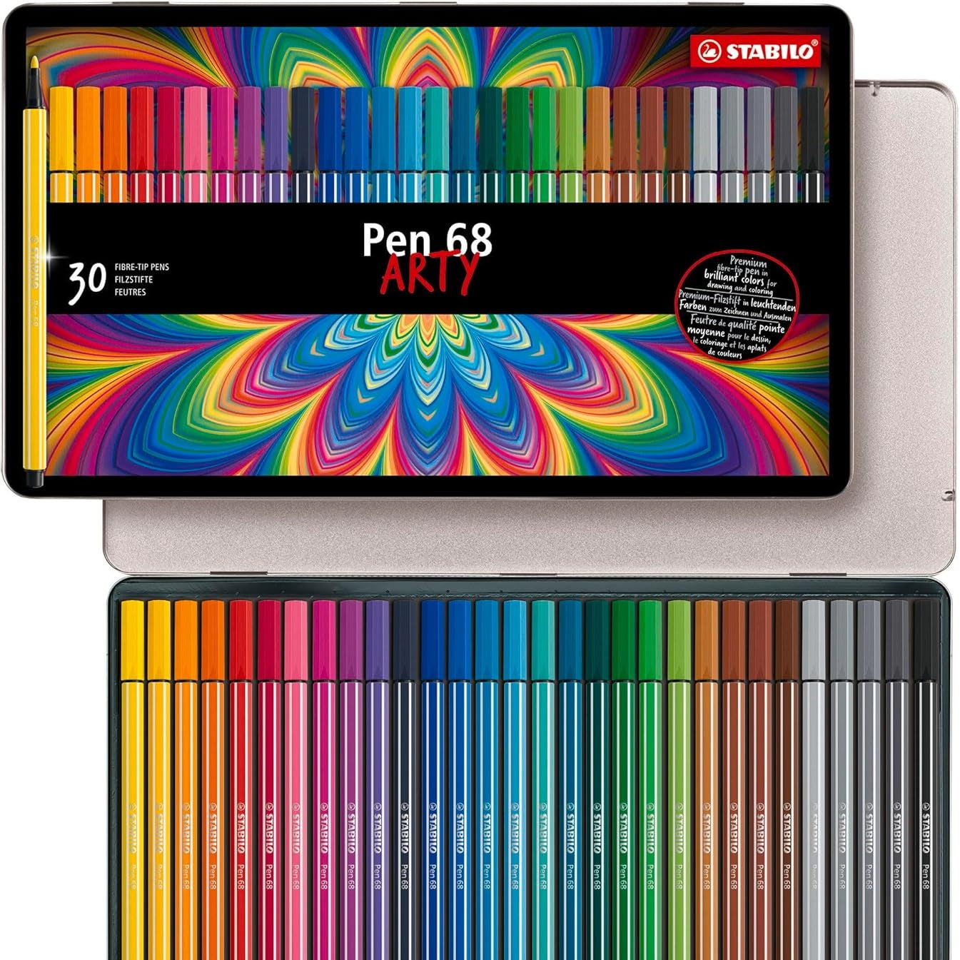 266565 - STABILO Stilolaps premium me majë të ndjerë, Stilolaps 68, ARTY, Kuti metalike me 30 pjesë.