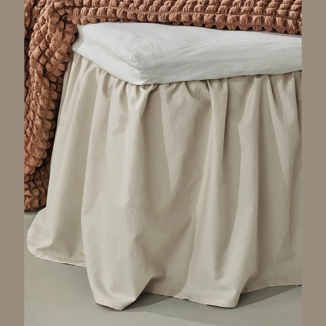 213753 - JOTEX Çarçaf i montuar për krevat fëmijësh 45 cm, ngjyrë bezhë me cilësi organike 140 x 200 cm
