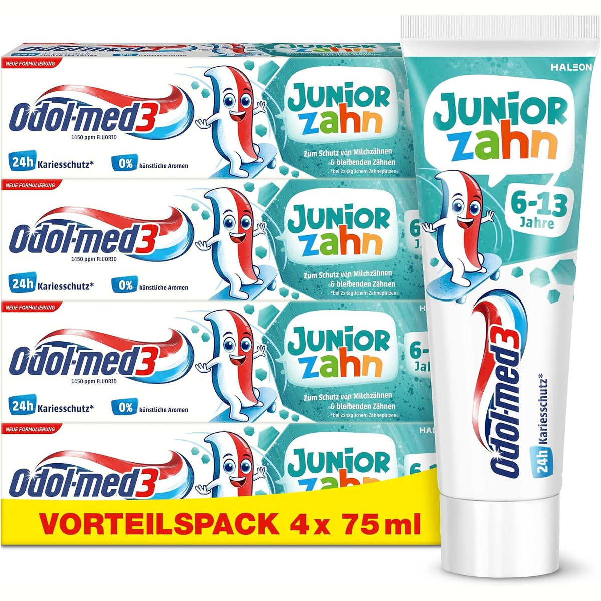 302327 - ODOL-MED3 Pastë dhëmbësh Junior për fëmijë 6 vjeç e lart, 75 ml