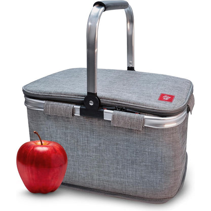 218073 - IRIS BARCELONA - Shportë pikniku e palosshme, 20 l, gri me ngjyrë të çelët