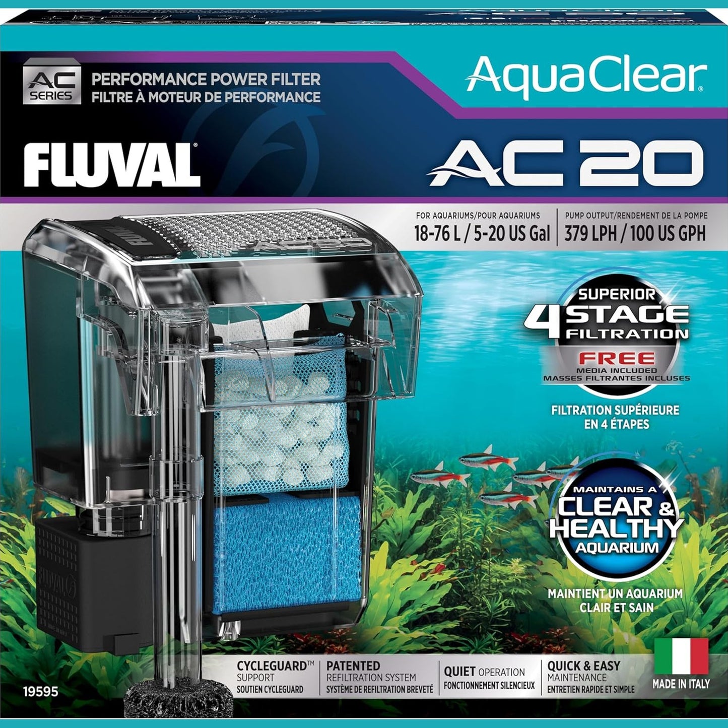 226570 - FLUVAL Filtri me performancë të lartë AquaClear AC20, 18–76 l