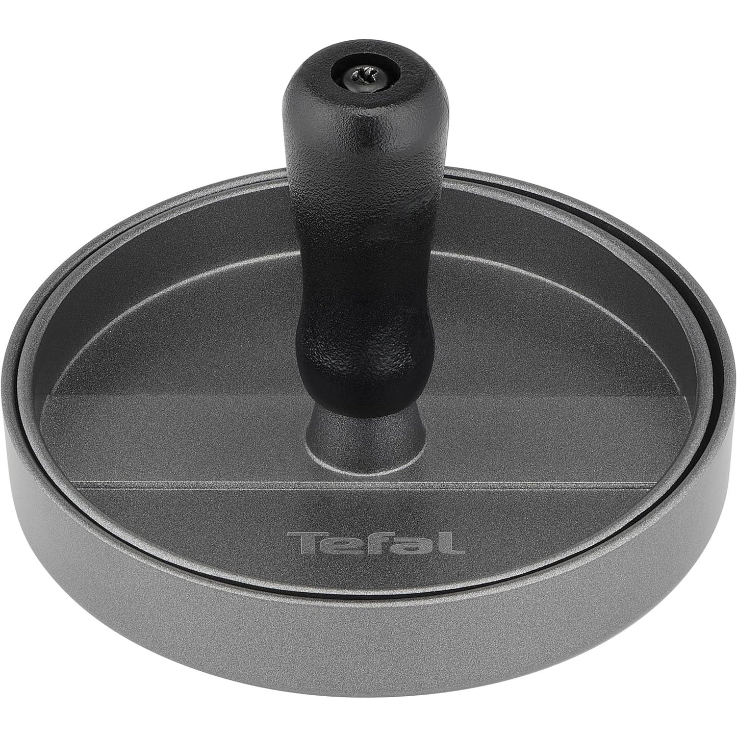 262618 - TEFAL K18511, presë për hamburgerë 12 cm, për hamburgerë me mish, peshk dhe perime, i sigurt për larje në makinë larëse enësh, shtresë jo ngjitëse, e zezë/gri