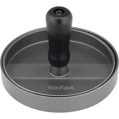 262618 - TEFAL K18511, presë për hamburgerë 12 cm, për hamburgerë me mish, peshk dhe perime, i sigurt për larje në makinë larëse enësh, shtresë jo ngjitëse, e zezë/gri