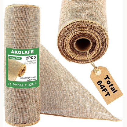 314167 - AKOLAFE Shirit Dekorativ prej Jute 10M, Rrotull për Tavolinë, Fjongo Jute Natyrale 28cm e Gjerë, 28cmx10m, për Dasma, Mbështjellje Dhuratash, Punime Artizanale, Krishtlindje