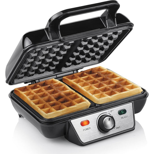 162668 - TRISTAR Makinë për Vafla, prej Çeliku Inox, në Ngjyrë të Zezë, 23.7 x 25.6 x 9.6 cm