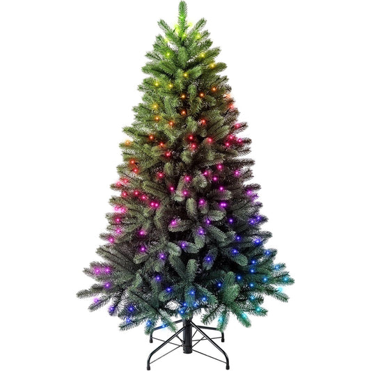 153006 - TWINKLY Pema Artificiale e Krishtlindjesh e Para-Ndriçuar 1.50m, LED e Hartëzueshme 270 LED RGB, E pajtueshme me Alexa dhe Google Home, Kontrollim Nga Aplikacioni, Ngjyra e Gjelbër