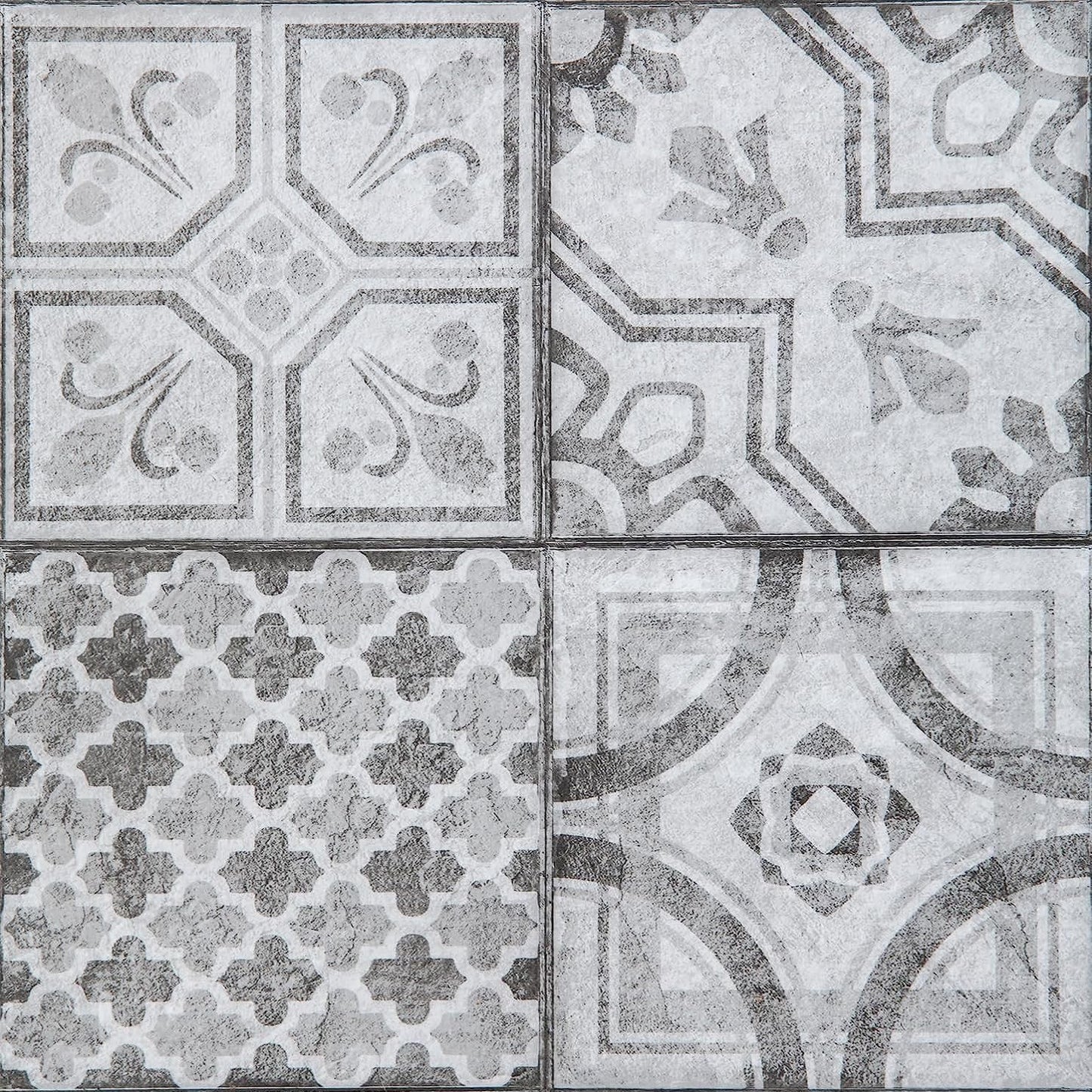 293802 - DC-FIX Pllaka Dyshemeje Vetëngjitëse Stil Maroken, Paketë me 11 Copë, 30.5x30.5 cm, PVC, Të Lehta për t’u Pastruar