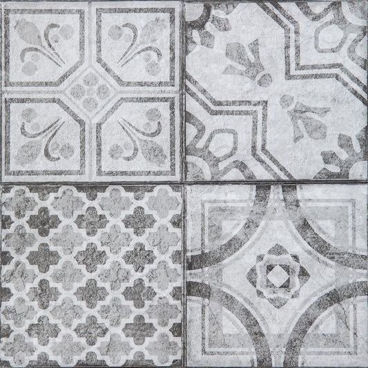 293802 - DC-FIX Pllaka Dyshemeje Vetëngjitëse Stil Maroken, Paketë me 11 Copë, 30.5x30.5 cm, PVC, Të Lehta për t’u Pastruar