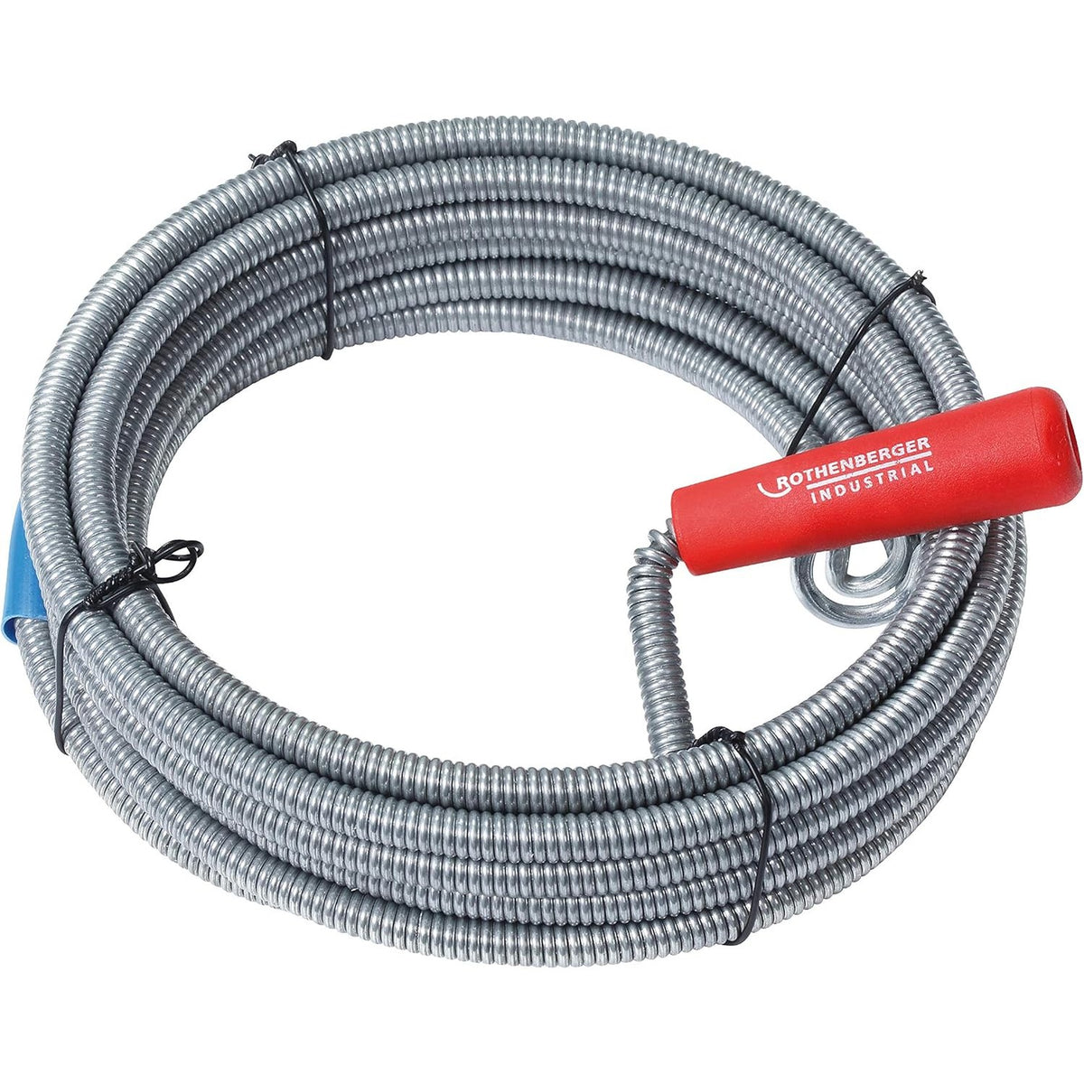 317112 - ROTHENBERGER Spirale për Pastrimin e Tubave Industriale 5 m | Çelik pranveror | Diametri: 9 mm | Me shpuese rikuperimi dhe dorezë dore | Për tuba plastikë, gize ose gresi | 072984E