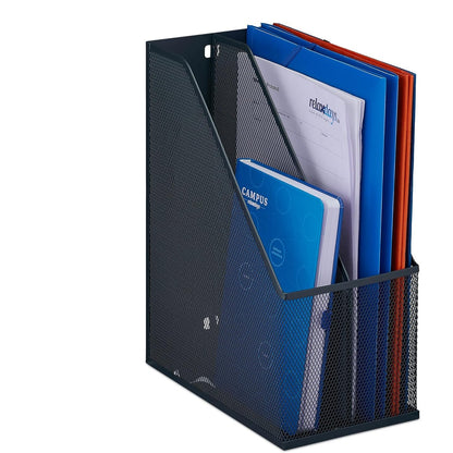 223955 - Organizues Dosjesh Relaxdays në Këmbë, A4 - 2 Ndarje - Metal - LxGxTh: 31.5 x 14.5 x 25 cm - Antracit