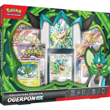 50216 - POKÉMON TCG: Koleksioni Premium Ogerpon-EX (3 letra metalike dhe 6 pako përforcuese)