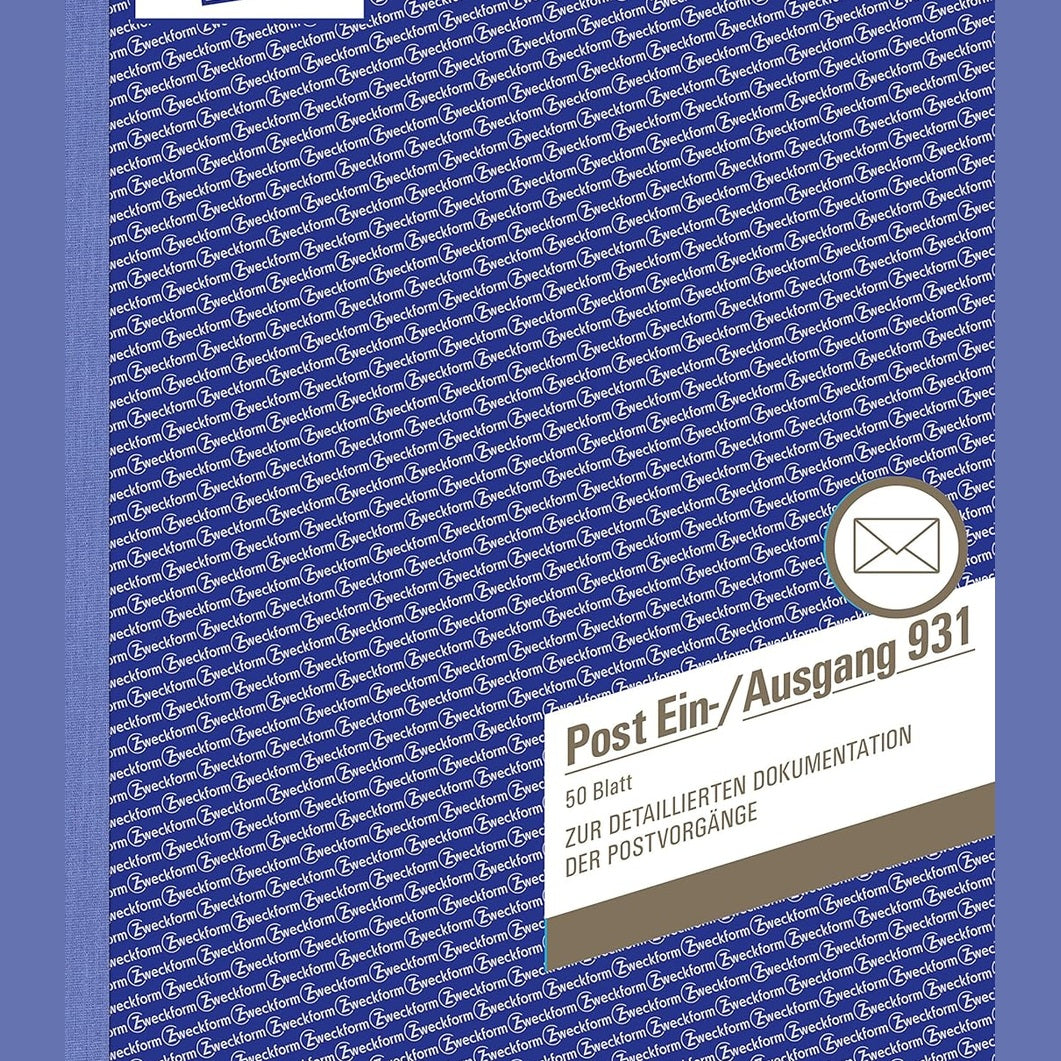 190010 - AVERY ZWECKFORM - Libër për Hyrje/Dalje, Modeli 931, Formati A4, Printim Dy-Anësor, 50 Fletë, Ngjyra e Bardhë