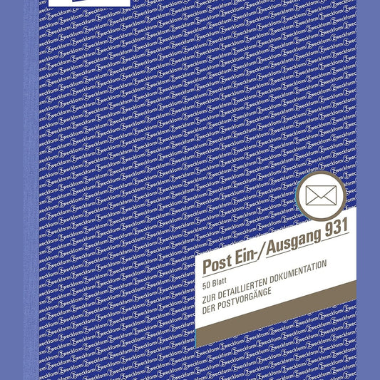 190010 - AVERY ZWECKFORM - Libër për Hyrje/Dalje, Modeli 931, Formati A4, Printim Dy-Anësor, 50 Fletë, Ngjyra e Bardhë