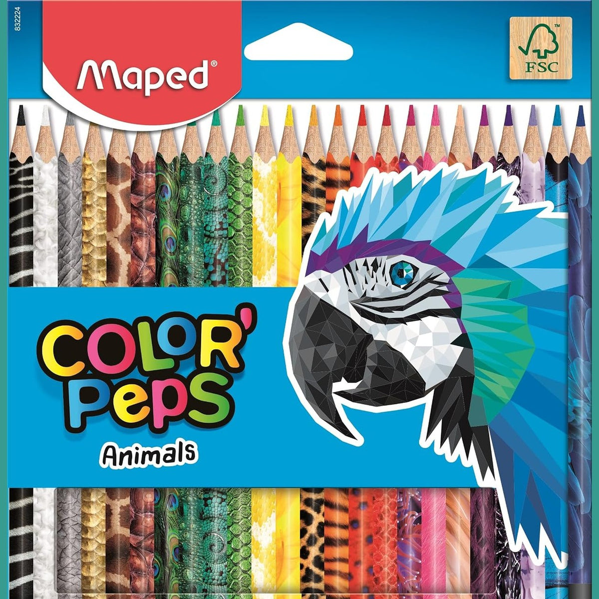 309332 - Maped - 24 lapsa me ngjyra Color'Peps Animals FSC - Laps trekëndësh