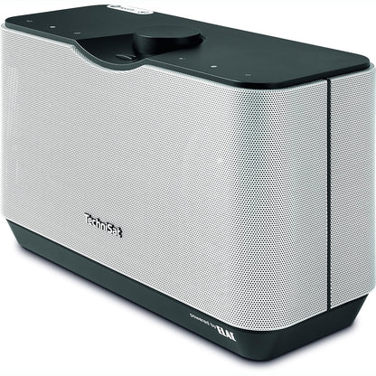 319489 - TECHNISAT AUDIOMASTER MR2 Altoparlant Wi-Fi ELAC 60 W dhe radio interneti, UPnP/DLNA, altoparlant shumëdhomësh, Spotify dhe Bluetooth, i zi/argjendtë