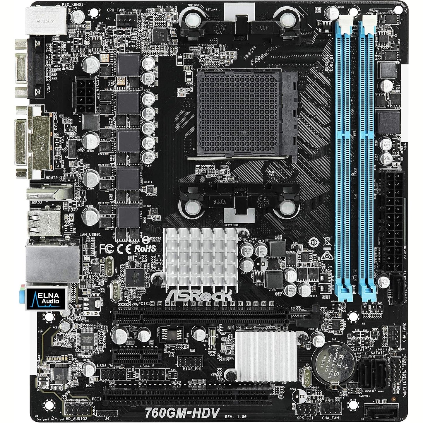 276378 - MB ASROCK 760GM-HDV AM3+ M-ATX D-Sub/DVI/HDMI DDR3 32x24 cm