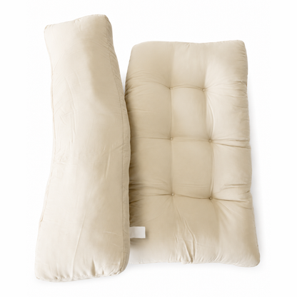 265117 - vidaXL Set Jastëkësh 1+1 për Ulëse – Krem/Beige