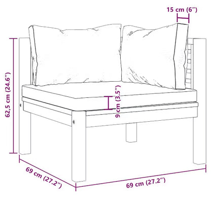 141500 - vidaXL Divan këndi (corner sofa) modular, gri i errët, dru akacie i fortë (medium)