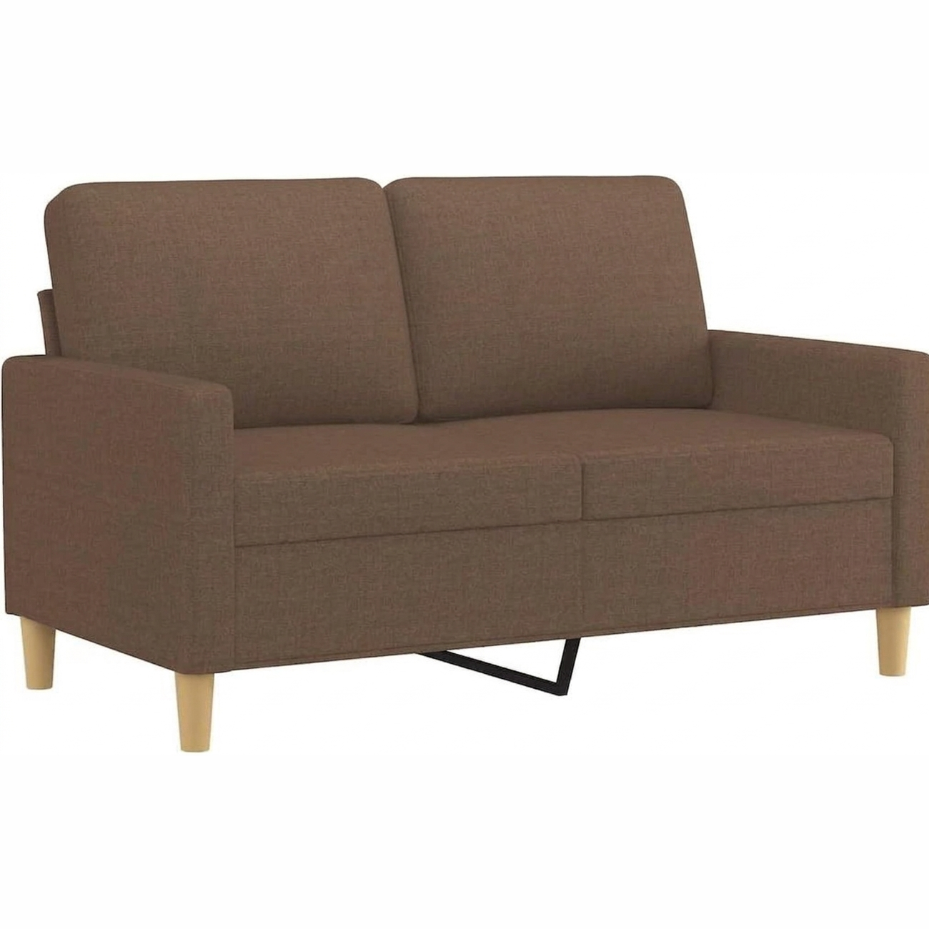 244429 - vidaXL Divan 2-Vendësh 120 cm – Ngjyrë Kafe, Pëlhurë