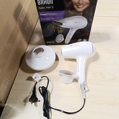 275229 - BRAUN Tharëse flokësh HD 385 Satin Hair 3 Power Perfection me difuzor