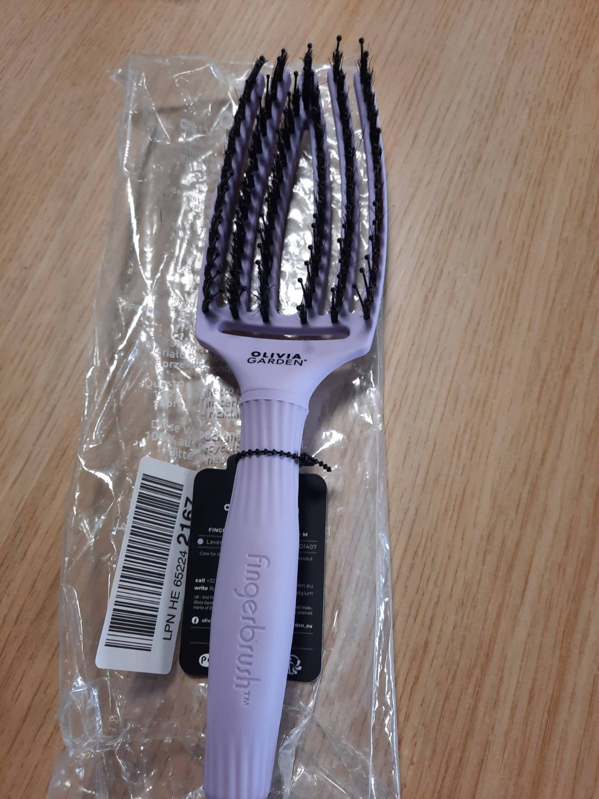 298410 - OLIVIA GARDEN Furçë për Zbërthimin e Fingerbrushave Iconic, ngjyrë e Mesme - Livando, me qime të holla dhe najlon