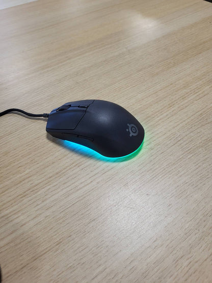276565 - STEELSERIES Maus Lojërash Rival 3 Gen 2, 8500 DPI, Sensor Optik TrueMove Core, 60 Milion Klikime, Pesha 77g, Këmbë 100% PTFE, RGB, E Zezë
