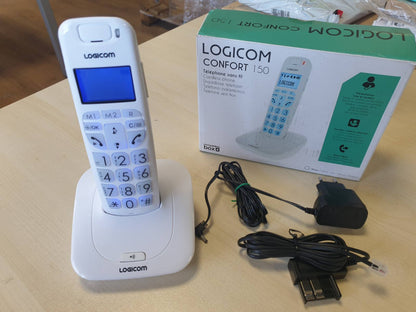 295809 - LOGICOM Confort 150 Telefon fiks pa tel, i bardhë