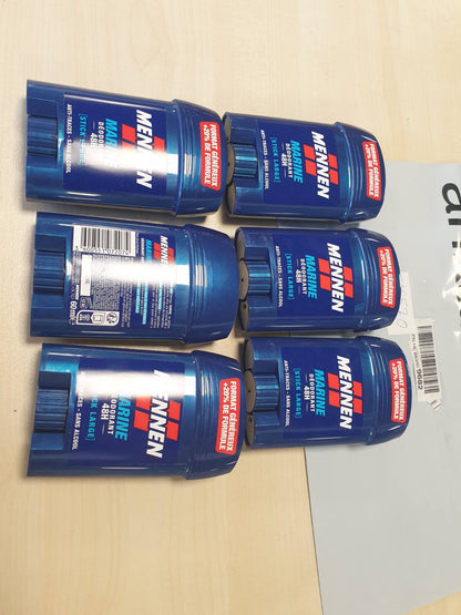 316570 - MENNEN Deodorant për Burra MARINE 24H - Shkop i Madh - Pa Alkool - Kundër Njollave - 60ml - Pako me 6 copë