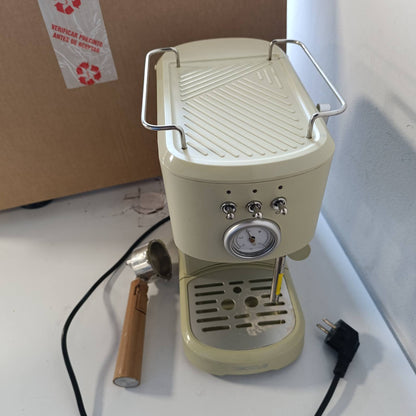 320800 - CECOTEC POWER ESPRESSO 20 RETRO GREEN, makinë espresso kompakte, 1100 W, 20 Bare, shkop avulli i rregullueshëm, filtër porta me grykë të dyfishtë dhe 2 filtra, kapacitet 1.25 litra