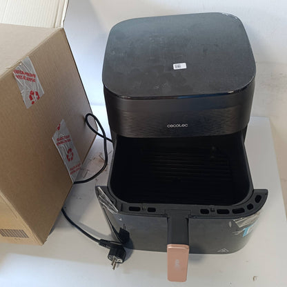 320794 - CECOTEC Fritezë ajri pa vaj 8.5L, element të dyfishtë skare dhe tymosës të integruar, Cecofry&Grill Smokin' 8500, 2200W, temperaturë e rregullueshme 40-200°C, 10 menu