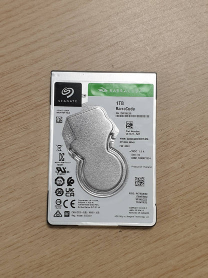 295538 - SEAGATE Disk i brendshëm i ngurtë BarraCuda 1TB, 2.5", SATA 6GB/s, 5400 RPM, memorje cache 128MB (ST1000LM048)