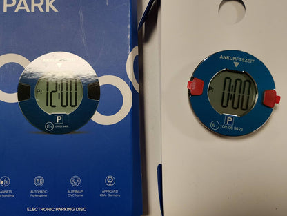 314047 - OOONO P-DISC NO1 - Disk parkimi elektronik me miratim për makina - Disk parkimi elektrik dixhital automatik me miratim KBA sipas Rregullores Gjermane të Trafikut Rrugor (StVO) - Parkometër elektrik i miratuar për makina