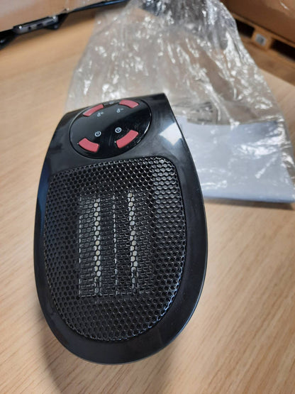 277447 - TAURUS Mini Ngrohës me Ventilator PTC Qeramike, 2 Shpejtësi, Termostat i Programueshëm, E Zezë