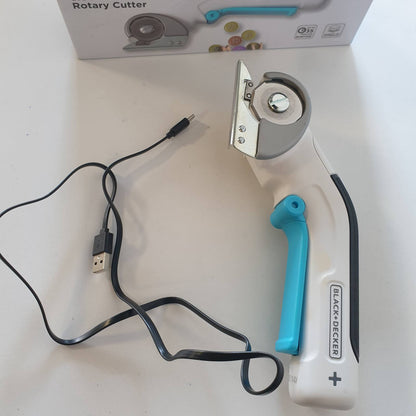 305872 - BLACK+DECKER Bateri për prerës universal 3.6V (Pa tel, prerës rrotullues, me teh vetëmprehës, përfshin kabllo karikimi USB-C) E bardhë/Blu