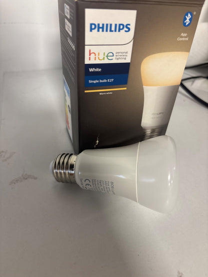 288851 - PHILIPS HUE - Llampa LED e Bardhë E27, e Errësueshme, Dritë e Bardhë e Ngrohtë, e Kontrollueshme nga Aplikacioni, E Përputhshme me Amazon Alexa