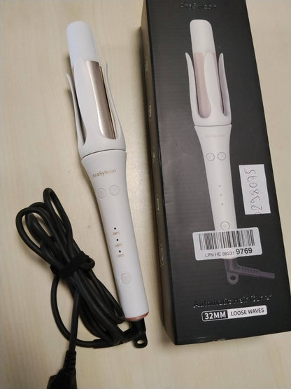 298075 - ARASYLEON Hekur Automatik Bidireksional për Kaçurrela 32 mm, 3 Temperatura, Ngrohje 30s, Jonike, Kundër Djegies, e Bardhë