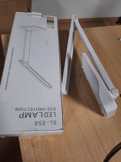 185262 - DIBONIUR Llambë LED për Tavolinë pa Tel, 2400mAh Bateri, 3 Temperatura të Rregullueshme, Shkëlqim 15-100%, Kontroll Prekje, e Palosshme, Mbrojtje për Sytë, për Zyrë ose Komodinë