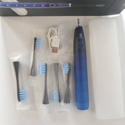 311240 - OCLEAN Flow Sonic Set Dhurate Furça Dhëmbësh Elektrike, Mbushje 180-Ditore, 5 Modalitete, IPX7, Kohëmatës 2-Minutësh, 5 Koka Furçe DuPont, Çantë Udhëtimi, Blu