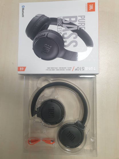 268105 - JBL TUNE 510 BT – Kufje Bluetooth On-Ear – Të zeza – Kufje të palosshme – Jetëgjatësi e baterisë deri në 40 orë