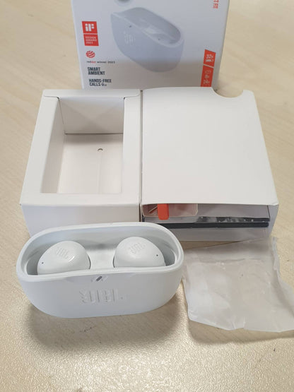 276347 - JBL Kufje Bluetooth Wave Buds, IP54 rezistente ndaj ujit dhe pluhurit, deri në 32 orë jetëgjatësi baterie, të bardha