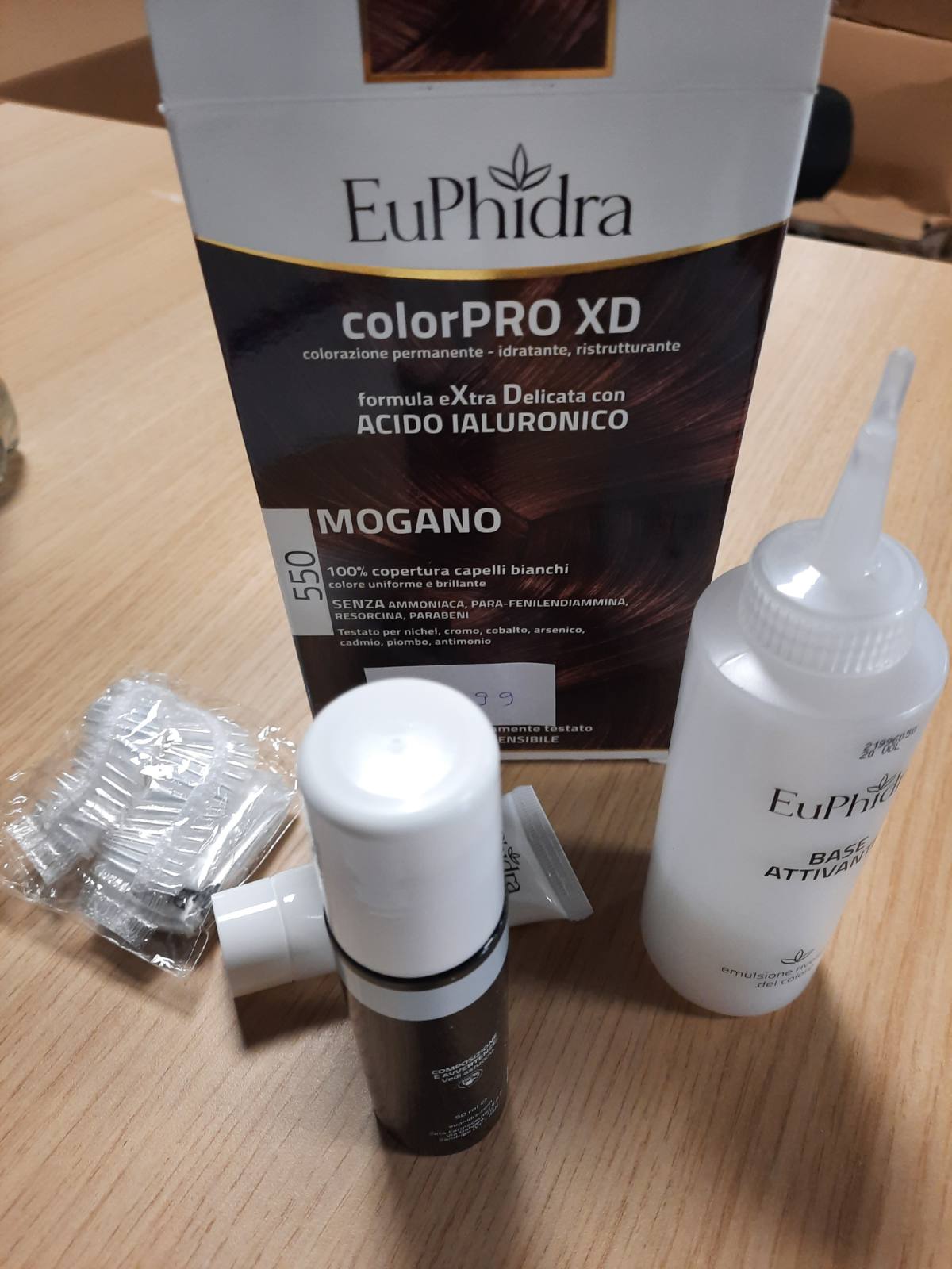 312399 - EUPHIDRA ColorPro XD 550, Mahagoni, Ngjyrë e Përhershme me Acid Hialuronik, Hidraton Thellë, 100ml