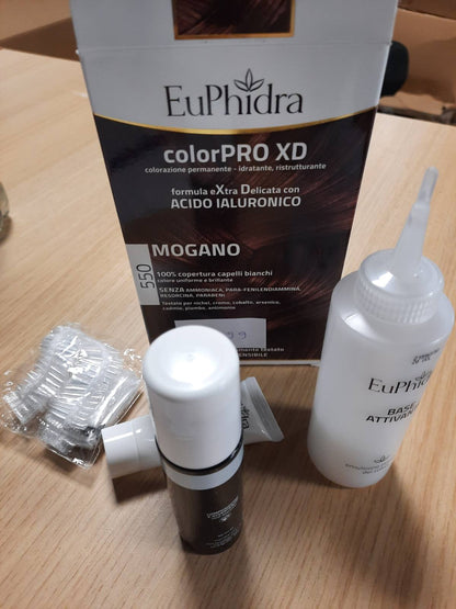 312399 - EUPHIDRA ColorPro XD 550, Mahagoni, Ngjyrë e Përhershme me Acid Hialuronik, Hidraton Thellë, 100ml